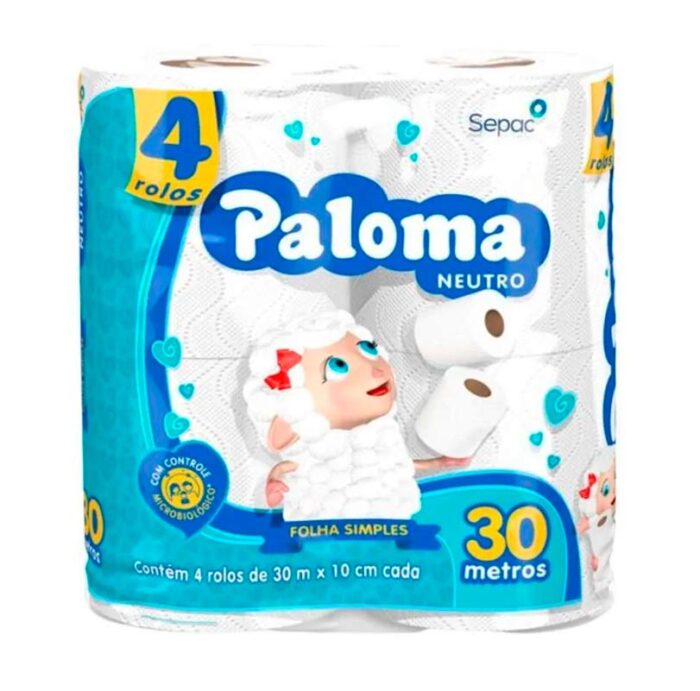 PAPEL HIG. PALOMA F. SIMPLES 4X30 METROS (FD.16X4)