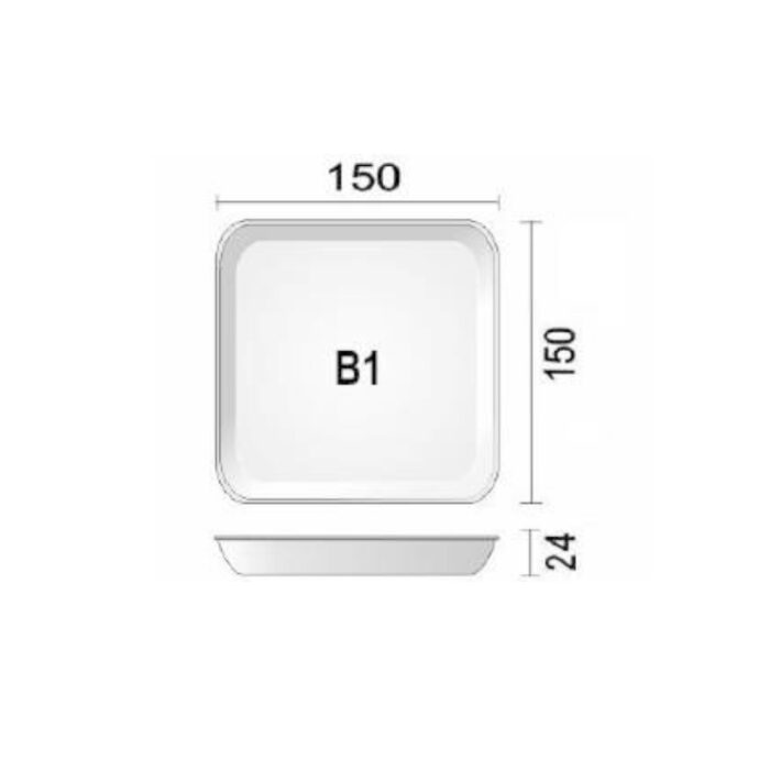 SPUMAPAC BANDEJA B1 RASA C/400